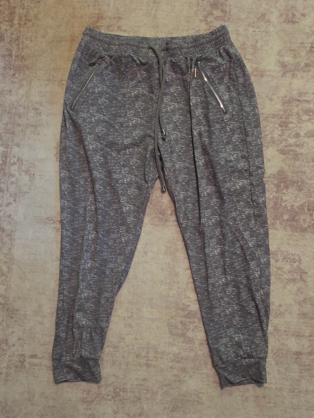Charcoal Heather Zip-Pocket Joggers